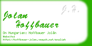 jolan hoffbauer business card